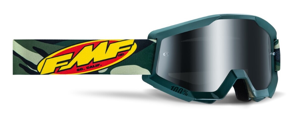 FMF Vision Powercore Goggles Assault Camo w/Mirror Silver Lens