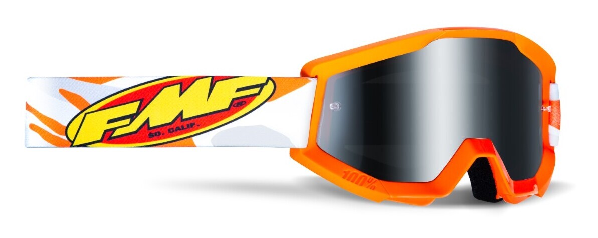 FMF Vision Powercore Goggles Assault Grey w/Mirror Silver Lens