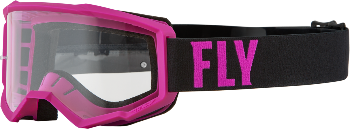 FLY 2023 Focus Goggles Pink/Black w/Clear Lens