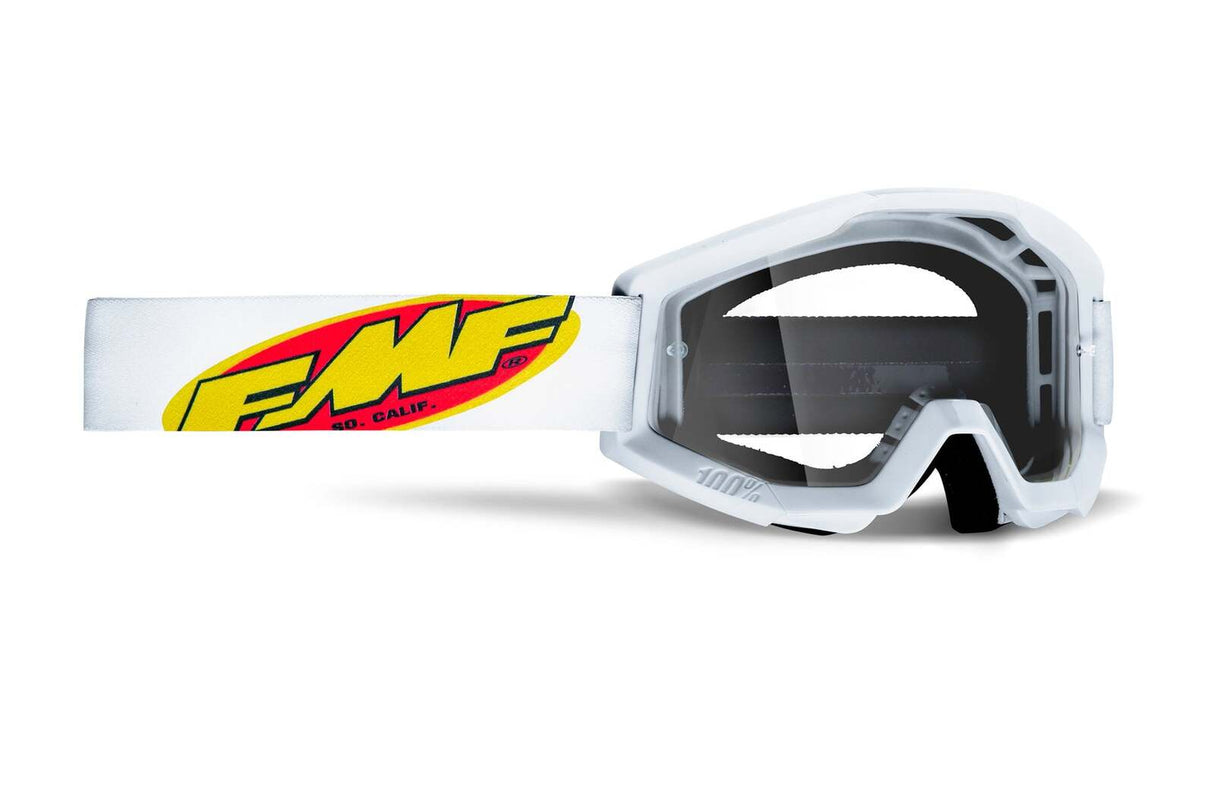 FMF Vision Powercore Youth Goggles Core White w/Clear Lens