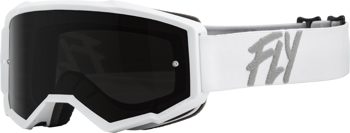 FLY 2023 Zone Youth Goggles White w/Dark Smoke/Smoke Lens