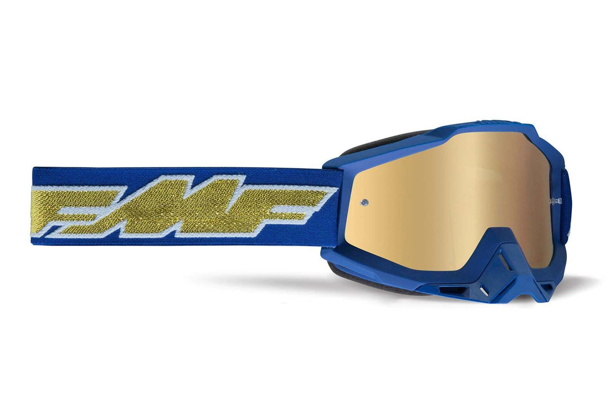 FMF Vision Powerbomb Goggles Rocket Deep Navy Gold w/True Gold Lens