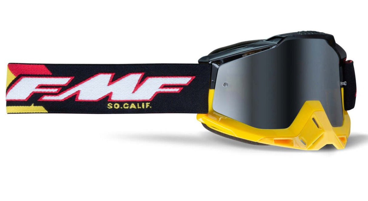 FMF Vision Powerbomb Goggles Speedway w/Mirror Silver Lens