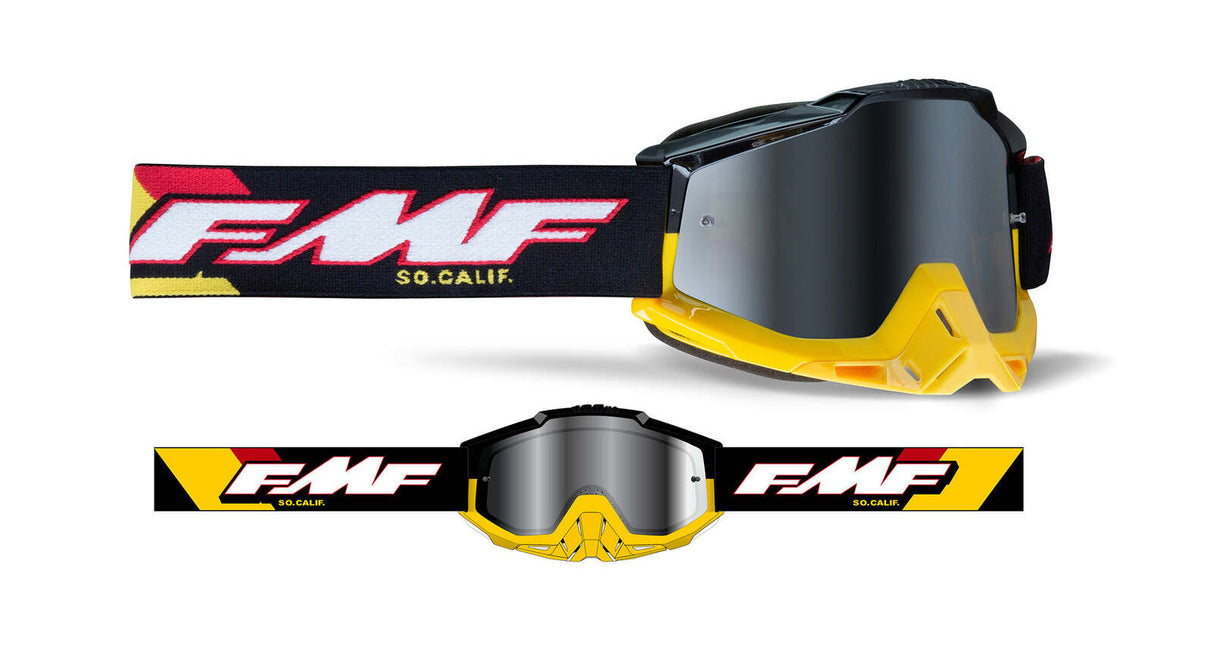 FMF Vision Powerbomb Goggles Speedway w/Mirror Silver Lens