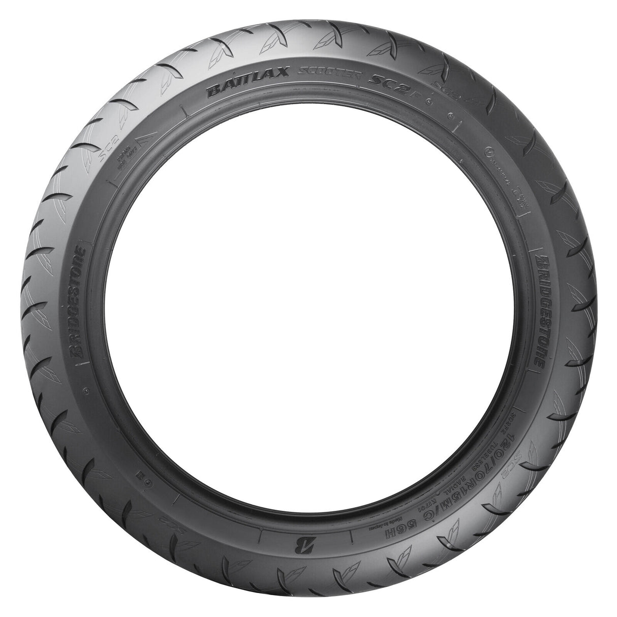 Bridgestone Battlax Scooter SC2 Radial Front Tyre 120/70 R-15 M/C 56H Tubeless