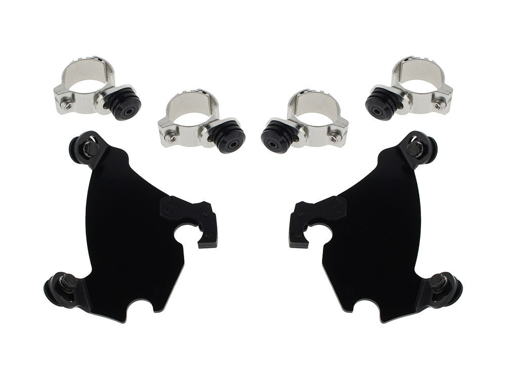 Memphis Shades MEM-MEB1981 Black Gauntlet Trigger-Lock Mounting Hardware for Street 500 15-20/Dyna 91-05/Sportster 87-12