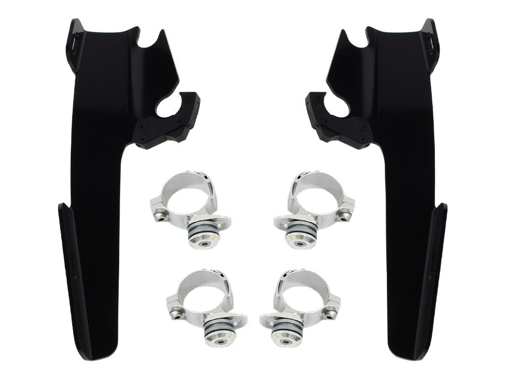 Memphis Shades MEM-MEB1999 Batwing Fairing Trigger-Lock Mounting Hardware Black for most Sportsters 87-21 w/39mm Fork Tubes