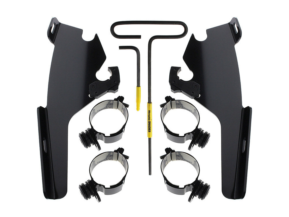 Memphis Shades MEM-MEB2044 Black Batwing Fairing Trigger-Lock Mounting Hardware for Sport Glide 18-Up