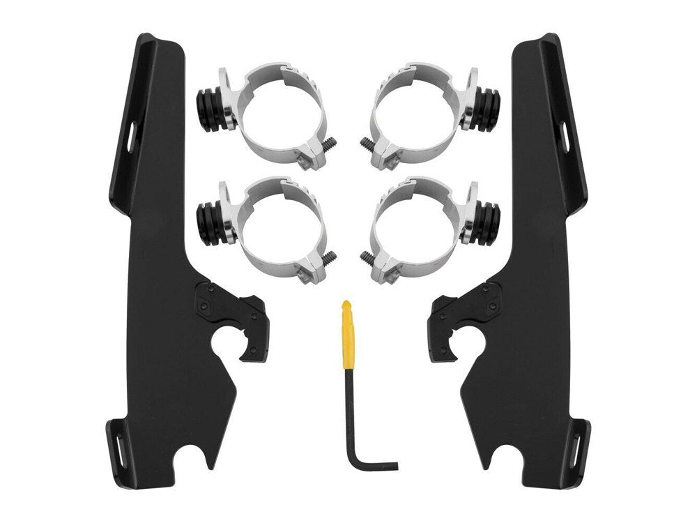 Memphis Shades MEM-MEB8968 Batwing Fairing Trigger-Lock Mounting Hardware Black for FX Softail 84-15/Dyna Wide Glide 93-05