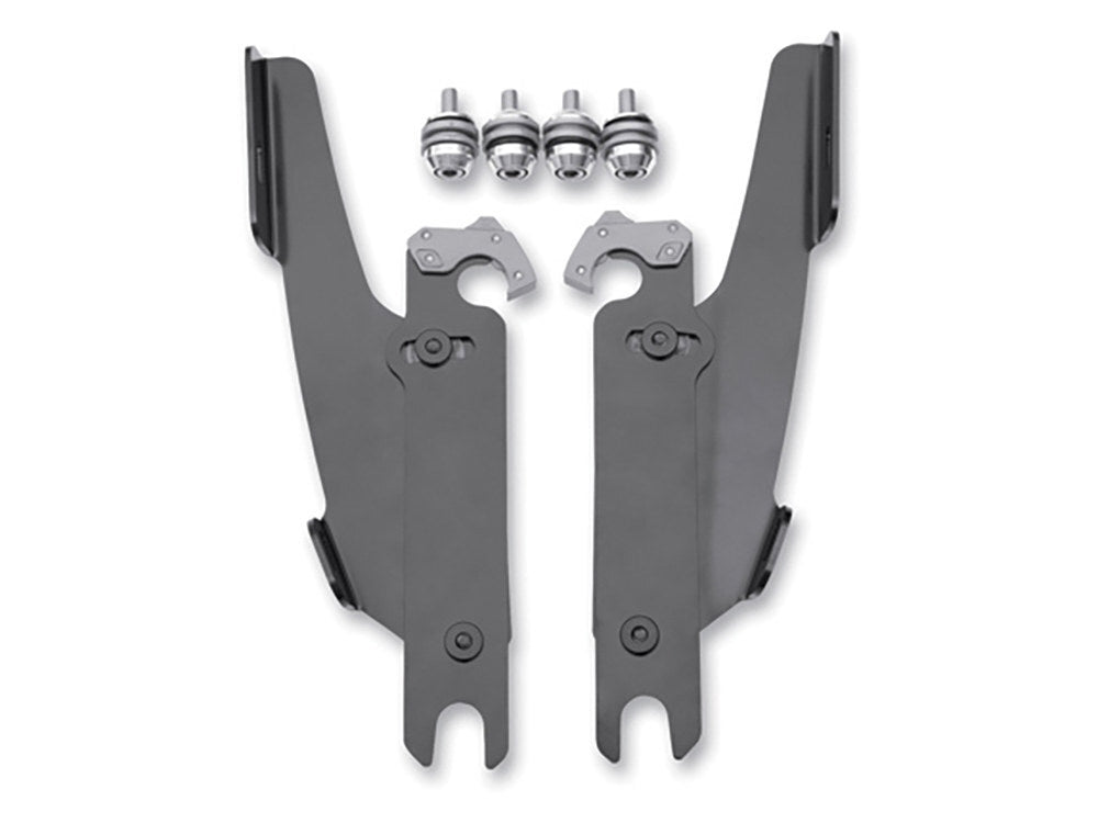 Memphis Shades MEM-MEM8988 Black Batwing Fairing Trigger-Lock Mounting Hardware for FL Softail 86-17 w/Spotlight Bar