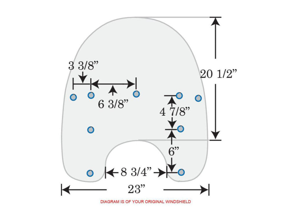 Memphis Shades MEM-MEP6460 OEM Style Replacement Plastic Windshield Clear 21" High for FLST Softail 86-17