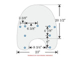 Memphis Shades MEM-MEP6460 OEM Style Replacement Plastic Windshield Clear 21" High for FLST Softail 86-17