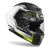 Airoh GP550 S Rush Gloss White/Yellow Helmet [Size: SM] [INTERNAL]