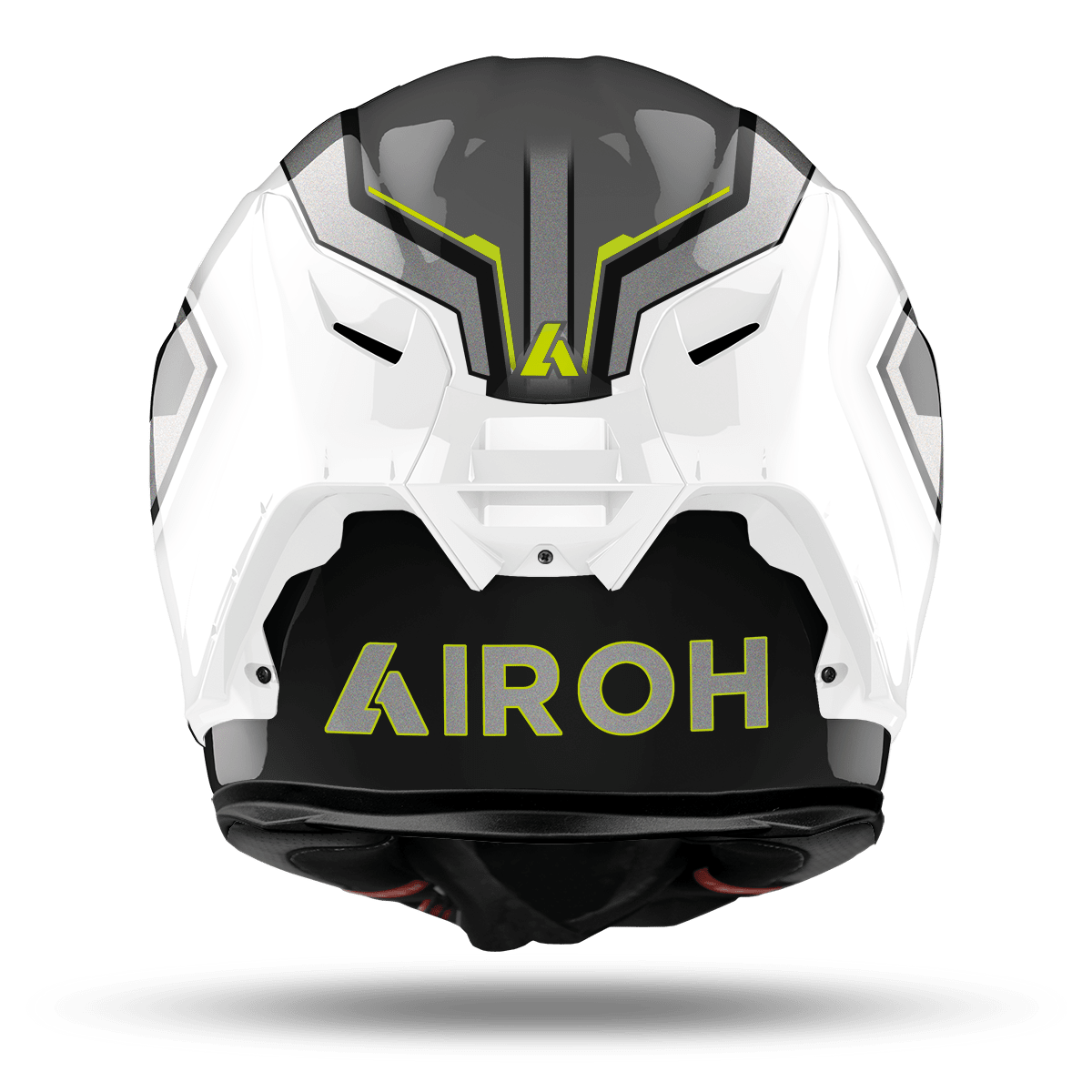 Airoh GP550 S Rush Gloss White/Yellow Helmet [Size: SM] [INTERNAL]