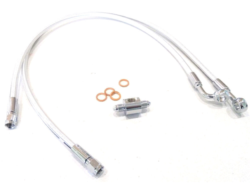 Magnum Shielding MS-3612A Sterling Chromite Rear Brake Line for Road King 98-06/Tour Glide 92-96