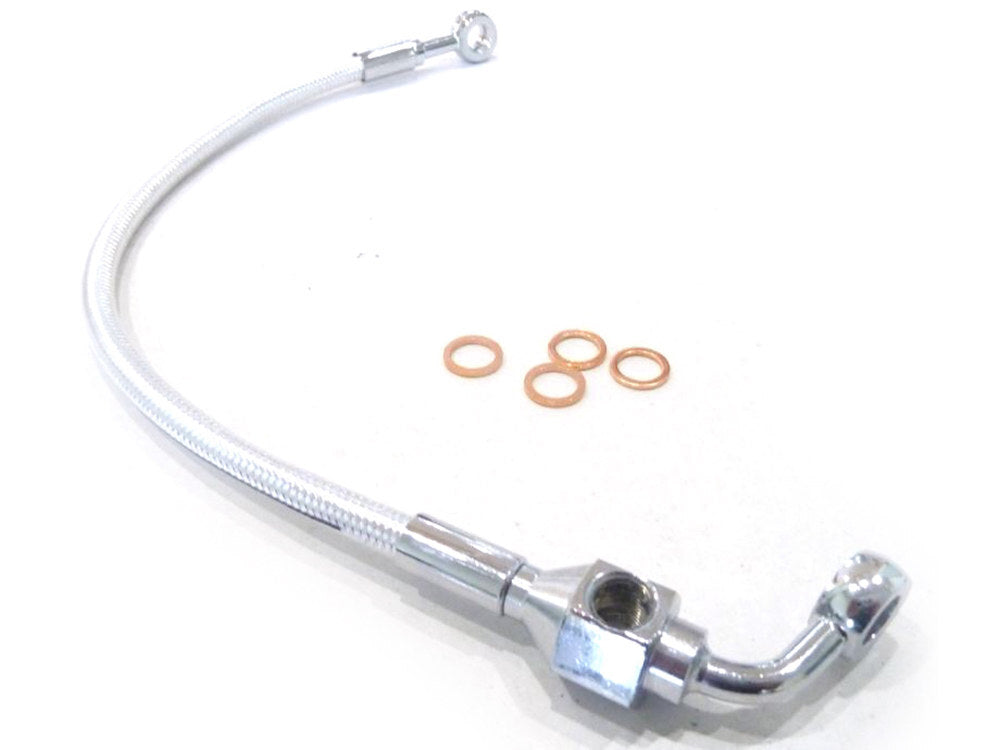 Magnum Shielding MS-3616 Sterling Chromite Rear Brake Line for Dyna 00-07