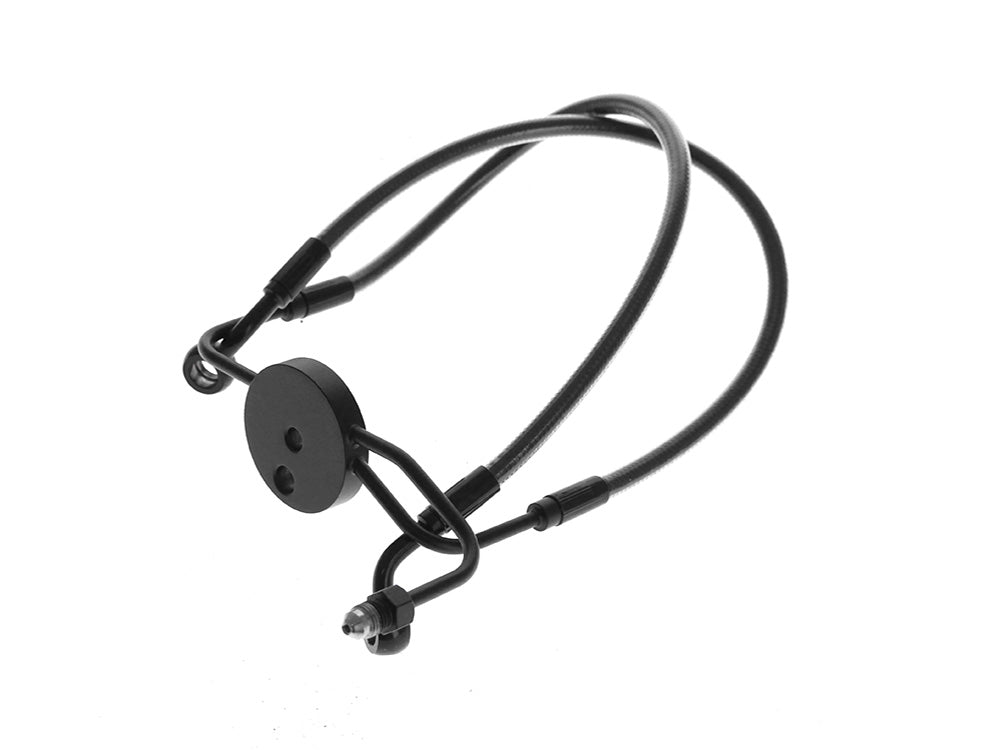 Magnum Shielding MS-47007 Black Pearl Lower Front Brake Line w/T-Piece for Harley-Davidson Sportster 04-13 w/Dual Front Calipers
