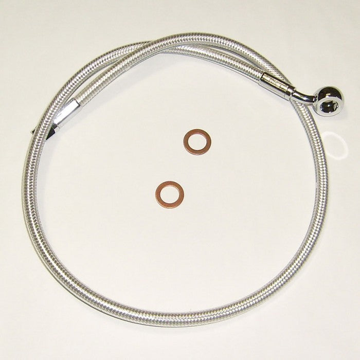 Magnum Shielding MS-AS37126 Sterling Chromite 26" Upper Front Brake Line w/10mm x 35 Degree Banjo [INTERNAL]