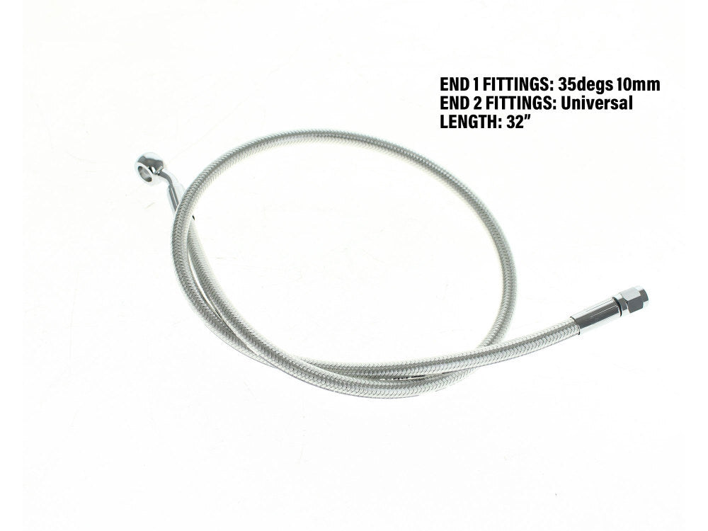 Magnum Shielding MS-AS37132 Sterling Chromite 32" Upper Front Brake Line w/10mm x 35 Degree Banjo