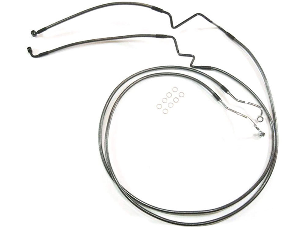 Magnum Shielding MS-AS47016 Black Pearl Lower Front Brake Line for Touring 14-Up w/ABS