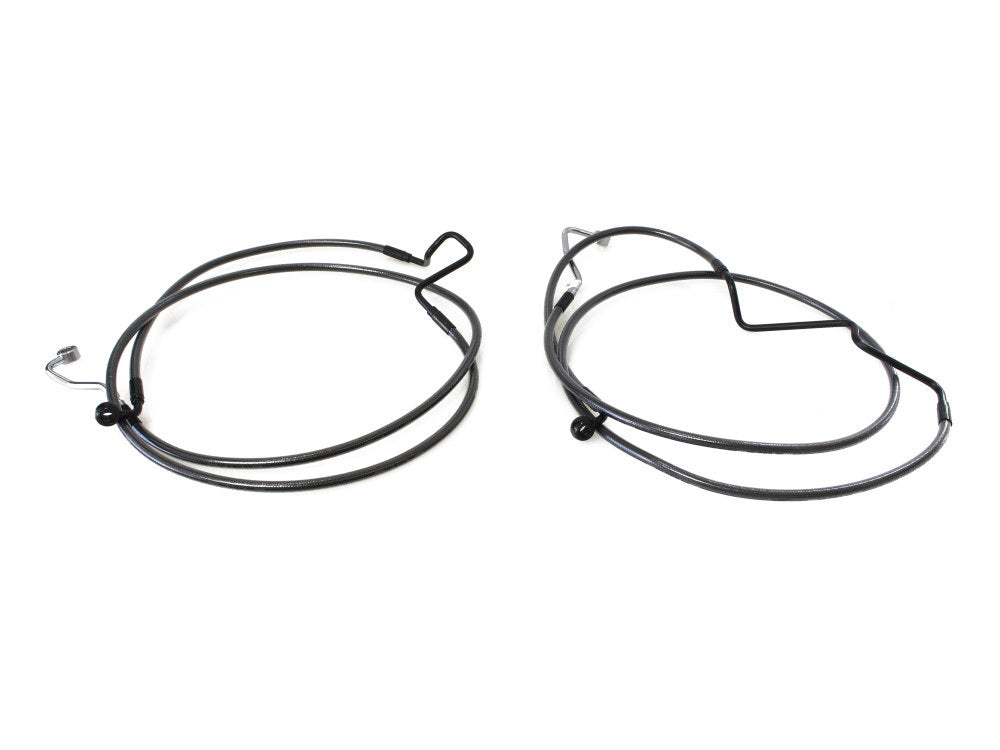 Magnum Shielding MS-AS470164 Black Pearl +4" Over Length Lower Front Brake Line for Touring 14-Up w/ABS