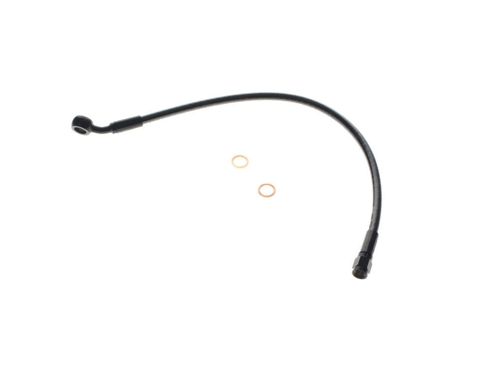 Magnum Shielding MS-AS47115 Black Pearl 15" Upper Front Brake Line w/10mm x 35 Degree Banjo