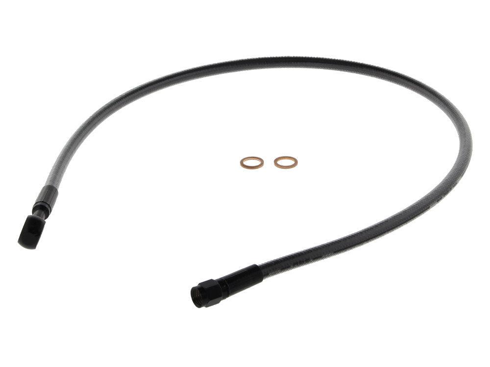 Magnum Shielding MS-AS47628 Black Pearl 28" Upper Front Brake Line w/10mm x 180 Degree Banjo