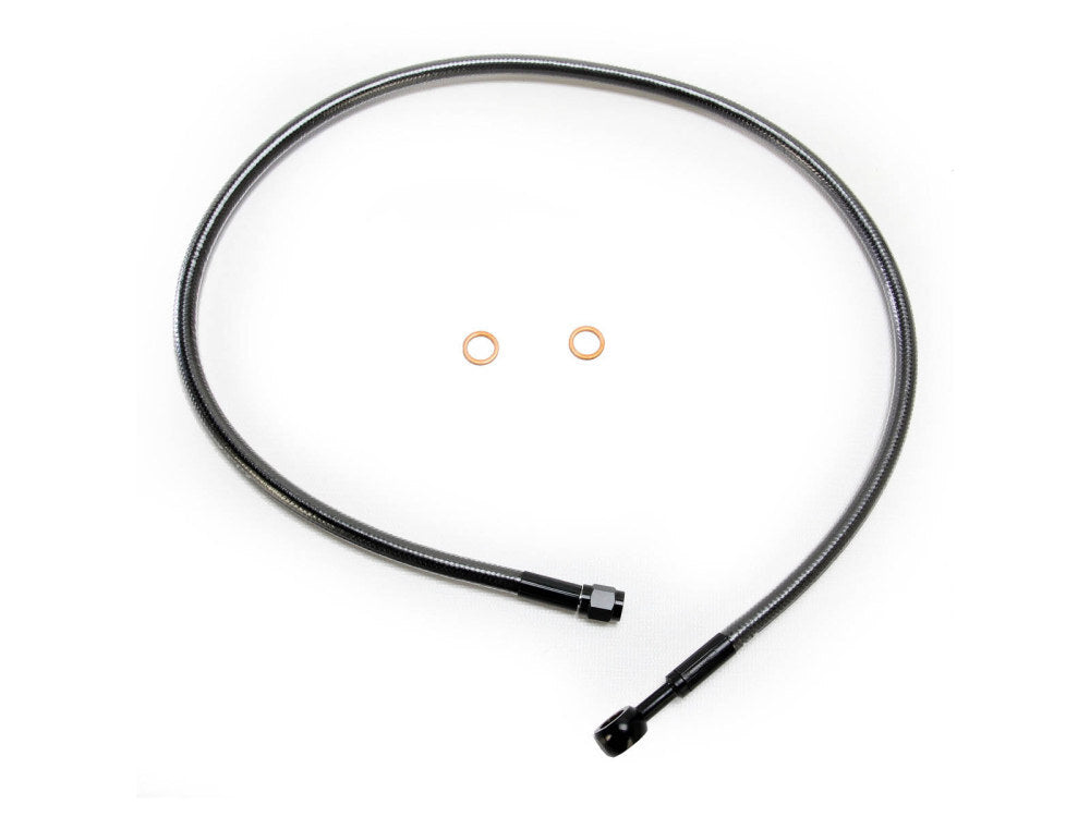 Magnum Shielding MS-AS47632 Black Pearl 32" Upper Front Brake Line w/10mm x 180 Degree Banjo