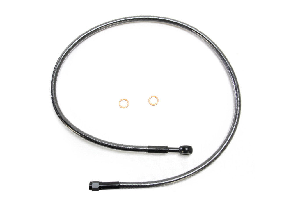 Magnum Shielding MS-AS47634 Black Pearl 34" Upper Front Brake Line w/10mm x 180 Degree Banjo