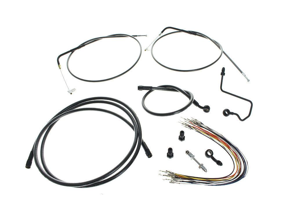 Magnum Shielding MS-KIT-VROD-12-BP Black Cable Kit to Suit 12" Burleigh Highball Apes for Nightrod Special/Muscle 08-17