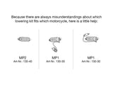 Muller Motorcycle AG MUL-130-40 Lowering Kit for Softail 18-Up without OEM Pre Load Adjuster