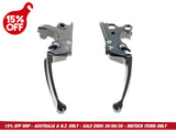 Muller Motorcycle AG MUL-150-30 Adjustable Levers Black for most Harley-Davidson Touring 21-24 w/Cable Clutch
