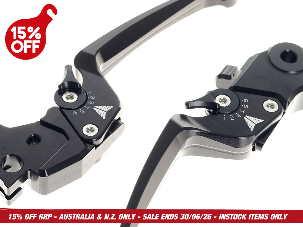 Muller Motorcycle AG MUL-150-40 Adjustable Levers Black for Harley-Davidson CVO Touring 23-Up/Street Glide/Road Glide 24-Up
