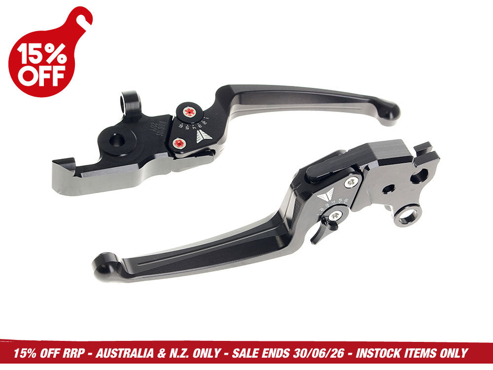 Muller Motorcycle AG MUL-150-40 Adjustable Levers Black for Harley-Davidson CVO Touring 23-Up/Street Glide/Road Glide 24-Up