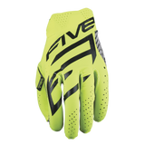 Five MXF Race Fluro Yellow Gloves