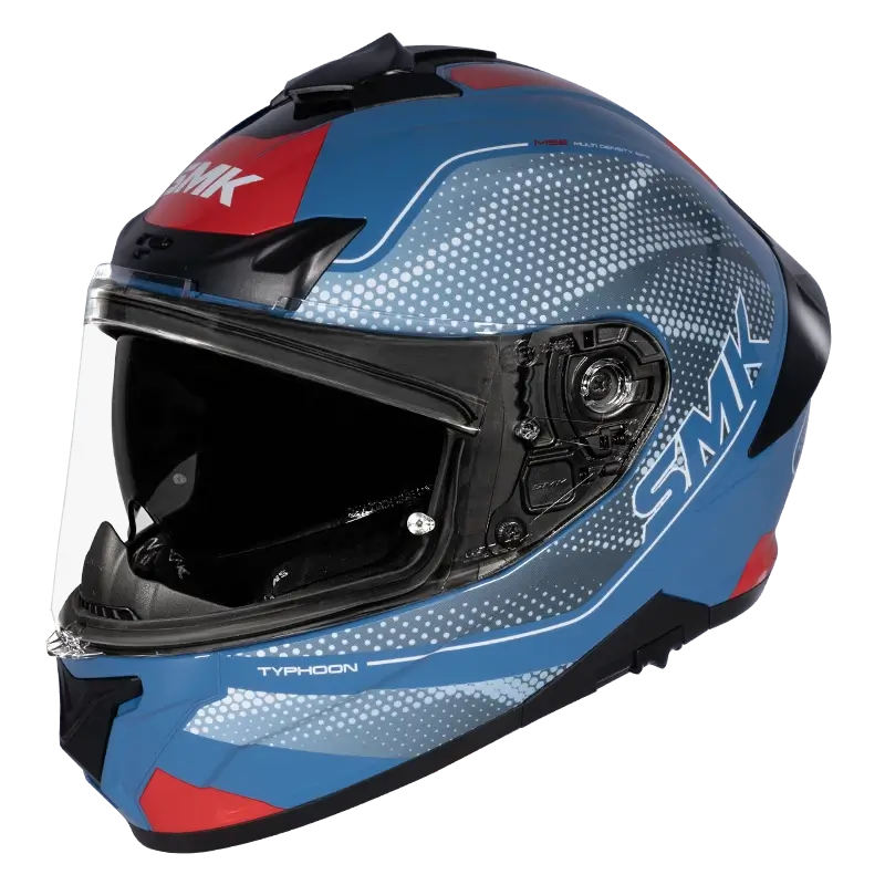 SMK Typhoon 06 Mystic MA551 Matte Blue/White Helmet