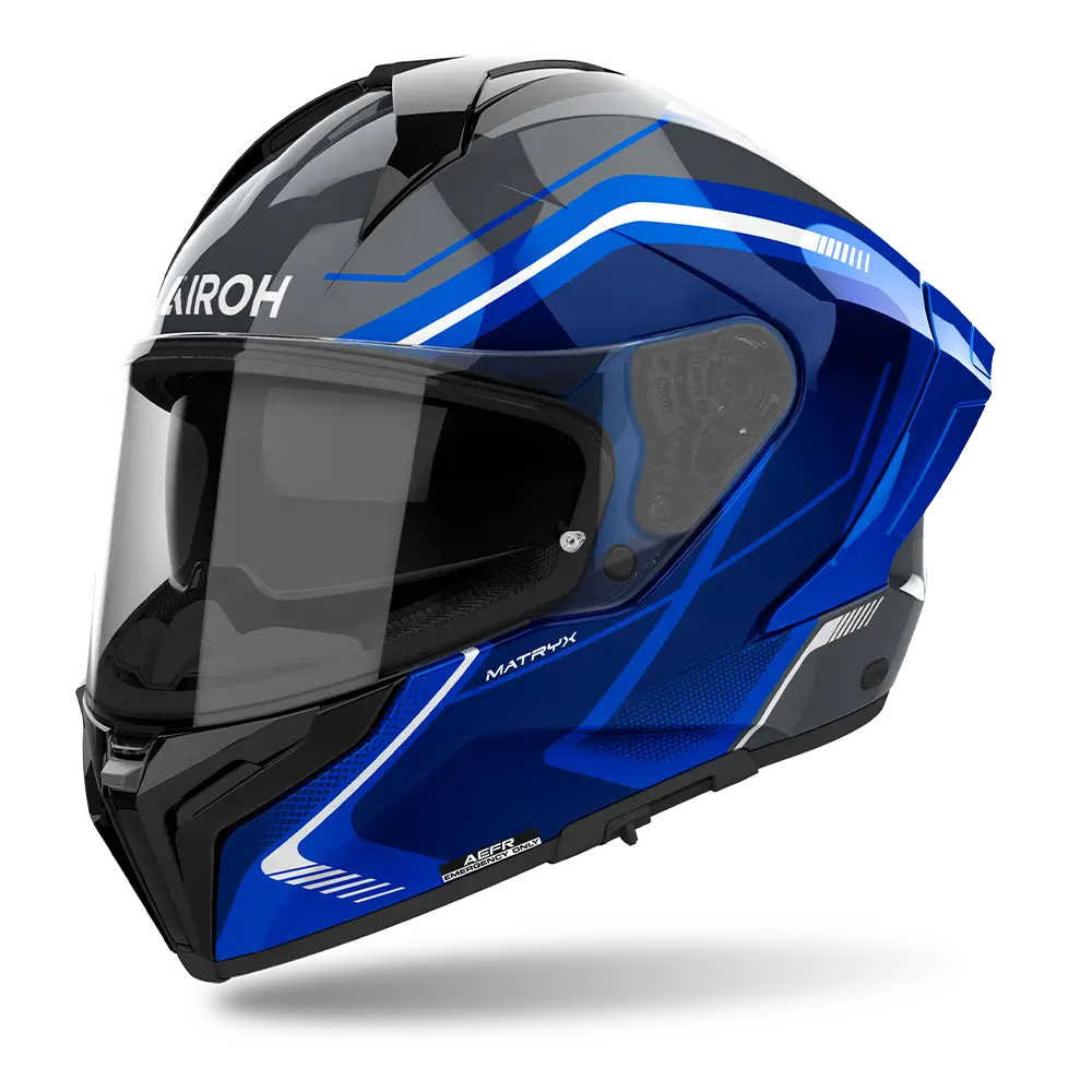 Airoh Matryx Wide Gloss Blue Helmet