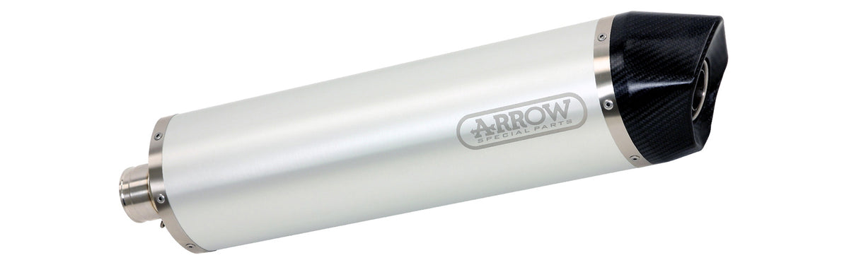 Arrow 71816AK Maxi Race-Tech Aluminium Slip-On Muffler w/Carbon End Cap for Suzuki V-Strom 1000 14-20/V-Strom 1050 20-24