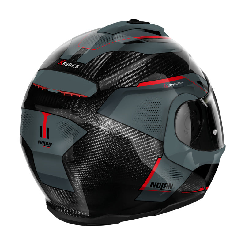 Nolan X-1005 Ultra Carbon Undercover Carbon Grey/Red Modular Helmet