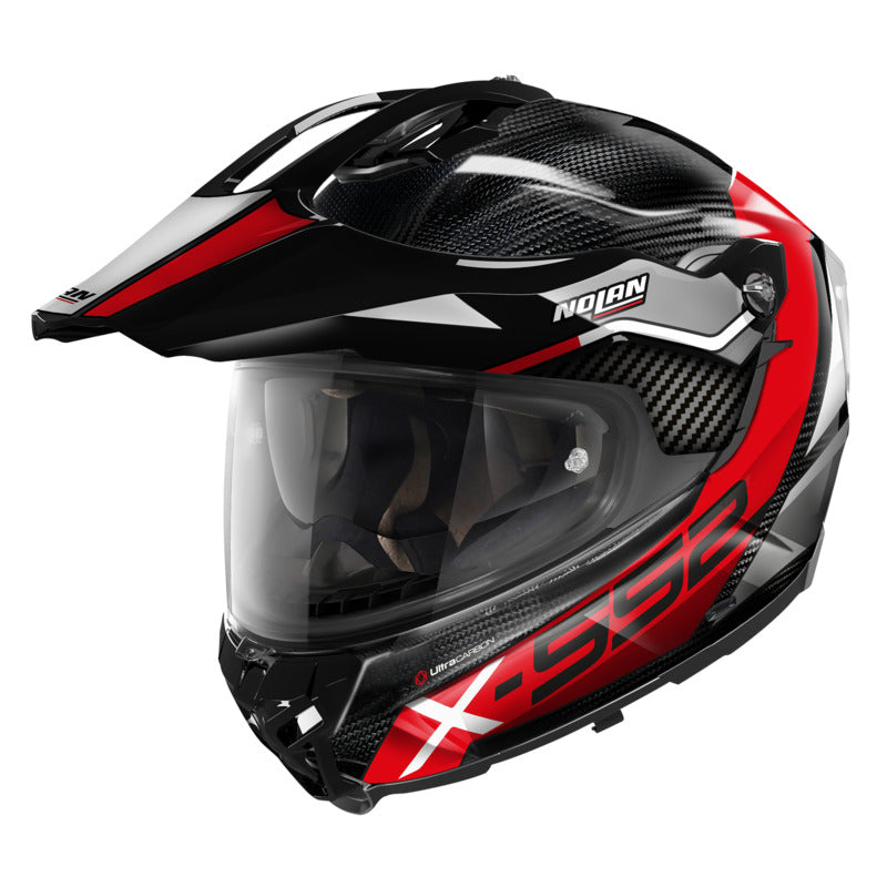 Nolan X-552 Ultra Carbon Dinamo Carbon/Red/Grey Adventure Helmet