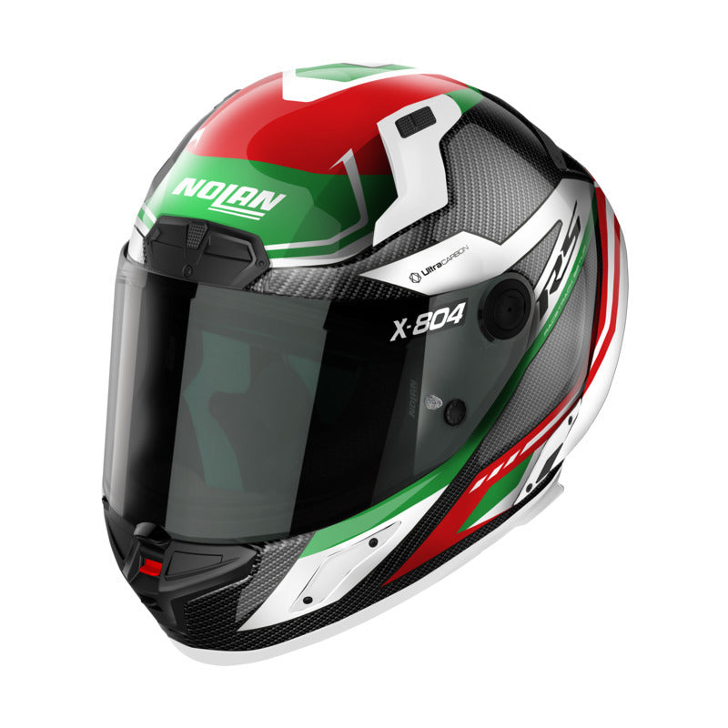 Nolan X-804 RS Ultra Carbon Maven Carbon/Red/White/Green Helmet