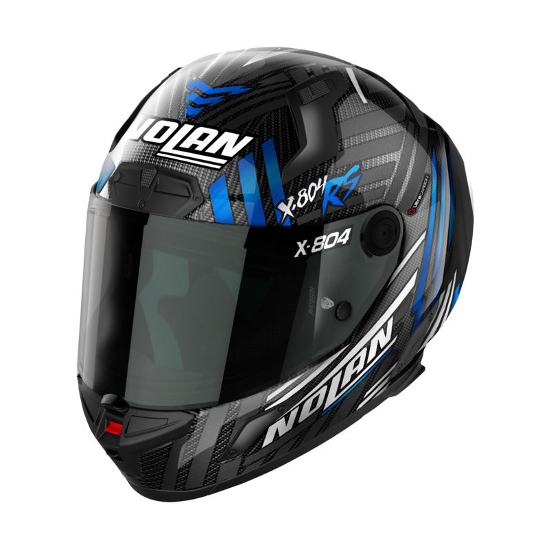 Nolan X-804 RS Ultra Carbon Spectre Carbon/Blue/Chrome Helmet
