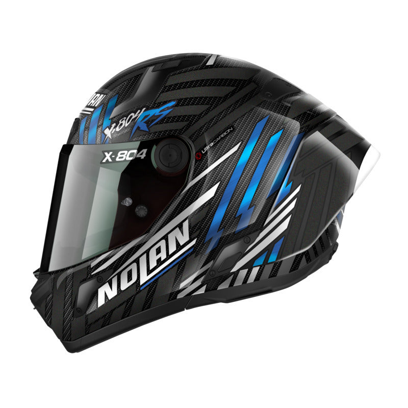 Nolan X-804 RS Ultra Carbon Spectre Carbon/Blue/Chrome Helmet