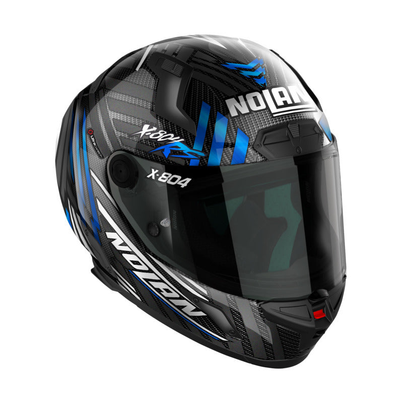 Nolan X-804 RS Ultra Carbon Spectre Carbon/Blue/Chrome Helmet
