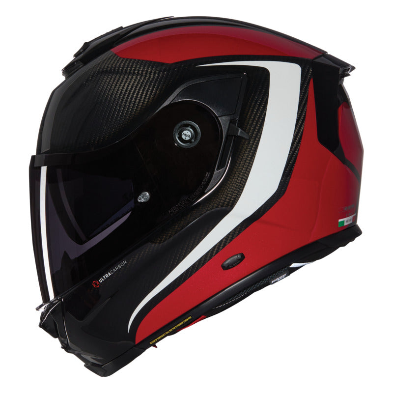 Nolan X-903 Ultra Carbon Intrigo Carbon/Red/White/Grey Helmet