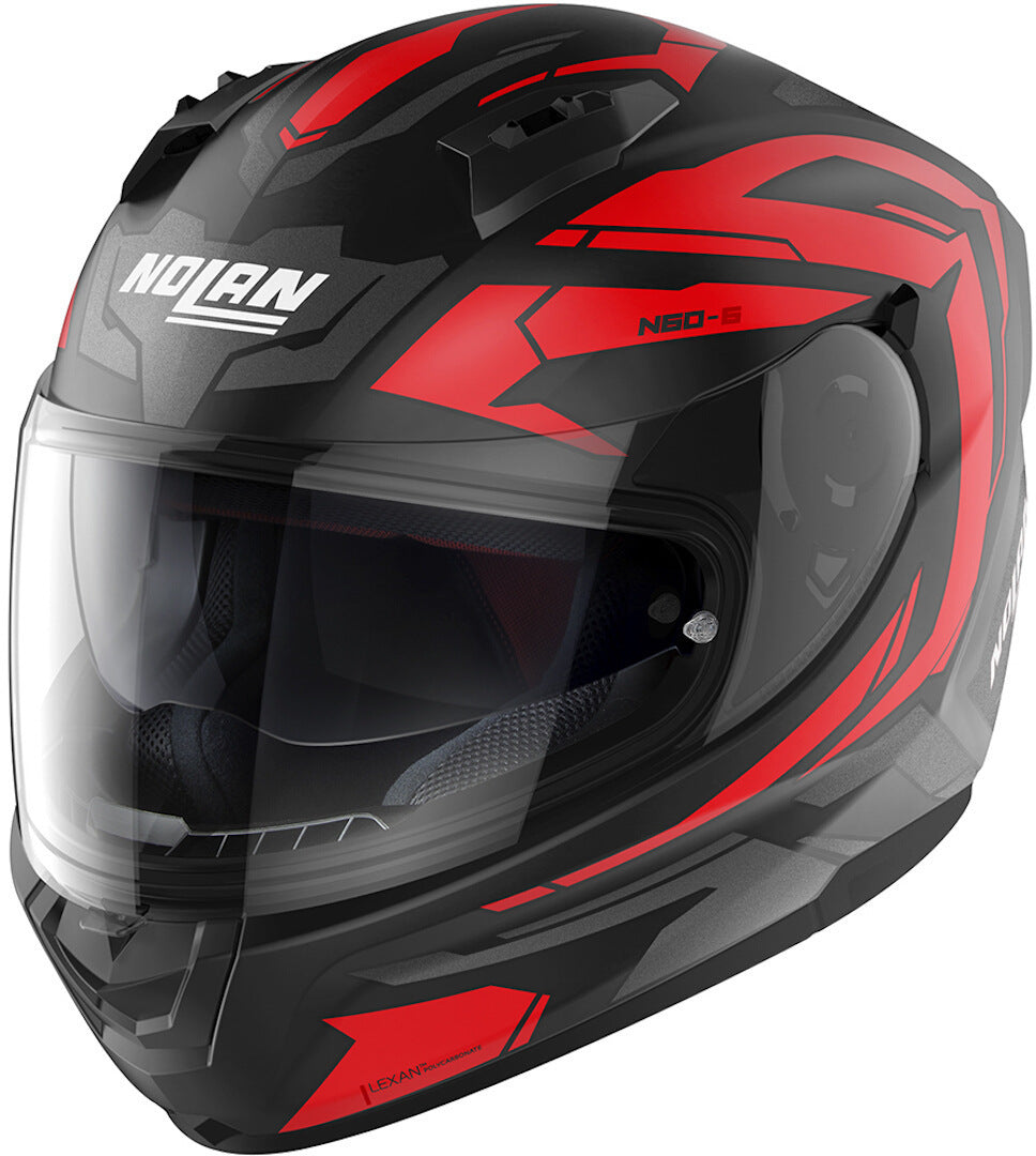 Nolan N60-6 Anchor 22 Flat Black/Red/Grey Helmet - EasyR