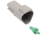 NAMZ Custom Cycle Products NMZ-DR-3G 3-Wire Deutsch Receptacle w/Wedgelock Grey