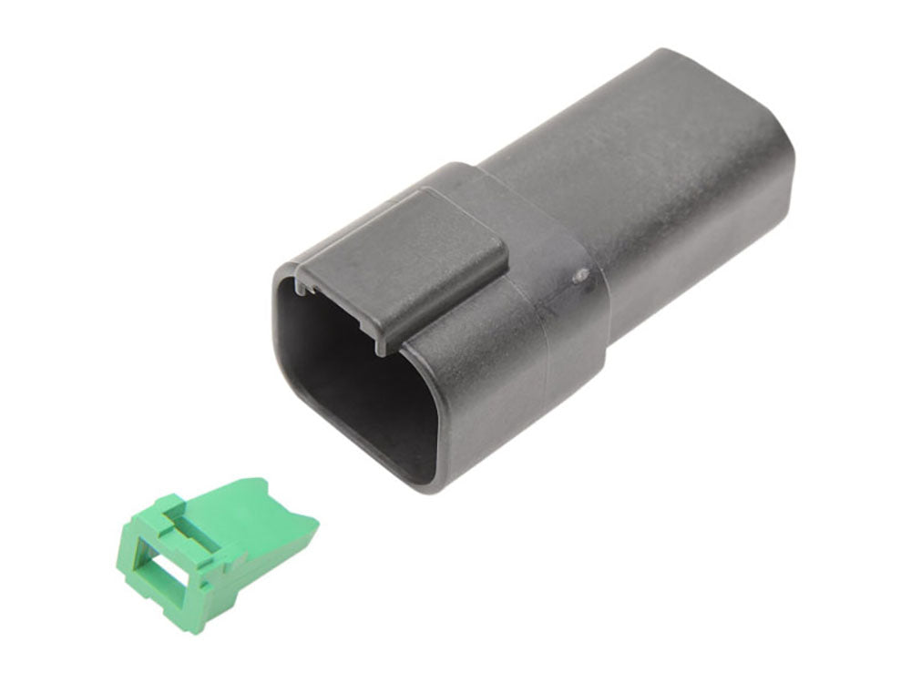 NAMZ Custom Cycle Products NMZ-DR-4B 4-Wire Deutsch Receptacle w/Wedgelock Black