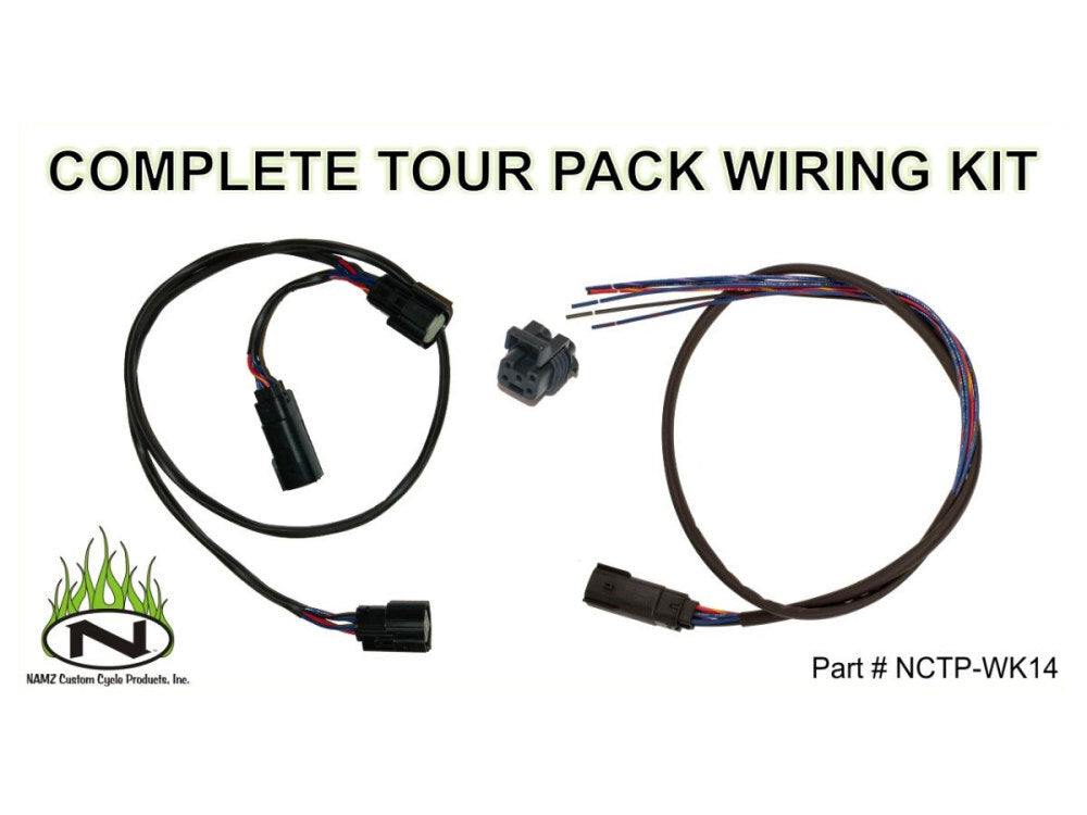 NAMZ Custom Cycle Products NMZ-NCTP-WK14 Tour Pack Wiring Installation Kit ww/Quick-Disconnect for Street Glide/Road Glide 14-Up