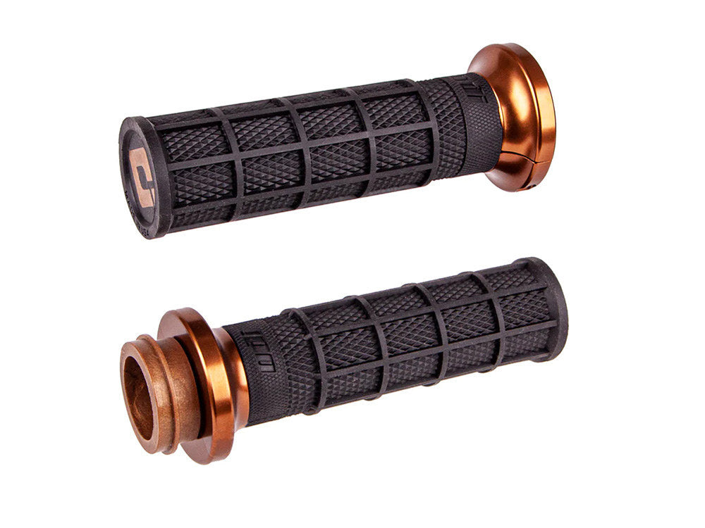 Odi ODI-V31HTW-BZ-Z Hart-Luck Full Waffle Lock-On Handgrips Bronze for most Big Twin 08-Up w/Throttle-By-Wire